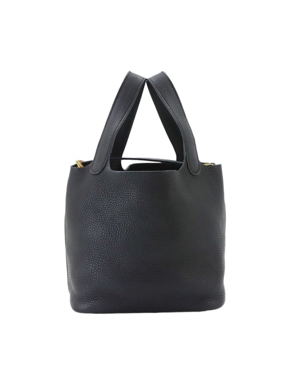 Hermes Picotin Lock PM Hand Bag Taurillon Clemence Black